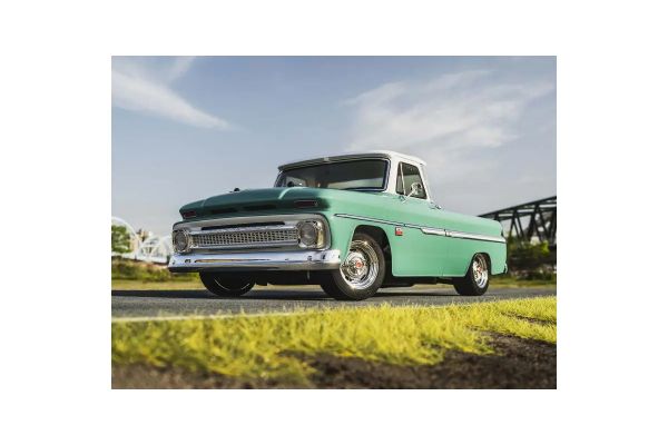1:10 Scale Radio Controlled Electric Powered 4WD FAZER Mk2 FZ02L Series readyset 1966 Chevy® C10 Fleetside Pickup Light Green 34435T1