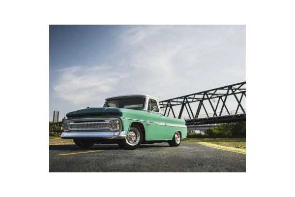1:10 Scale Radio Controlled Electric Powered 4WD FAZER Mk2 FZ02L Series readyset 1966 Chevy® C10 Fleetside Pickup Light Green 34435T1