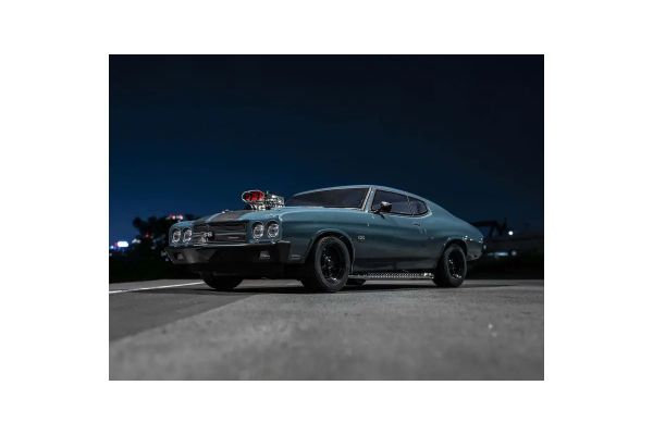 1:10 Scale RC EP 4WD FAZER Mk2 FZ02L VE Series readyset 1970 Chevy® Chevelle® Supercharged VE Dark Blue 34494T1
